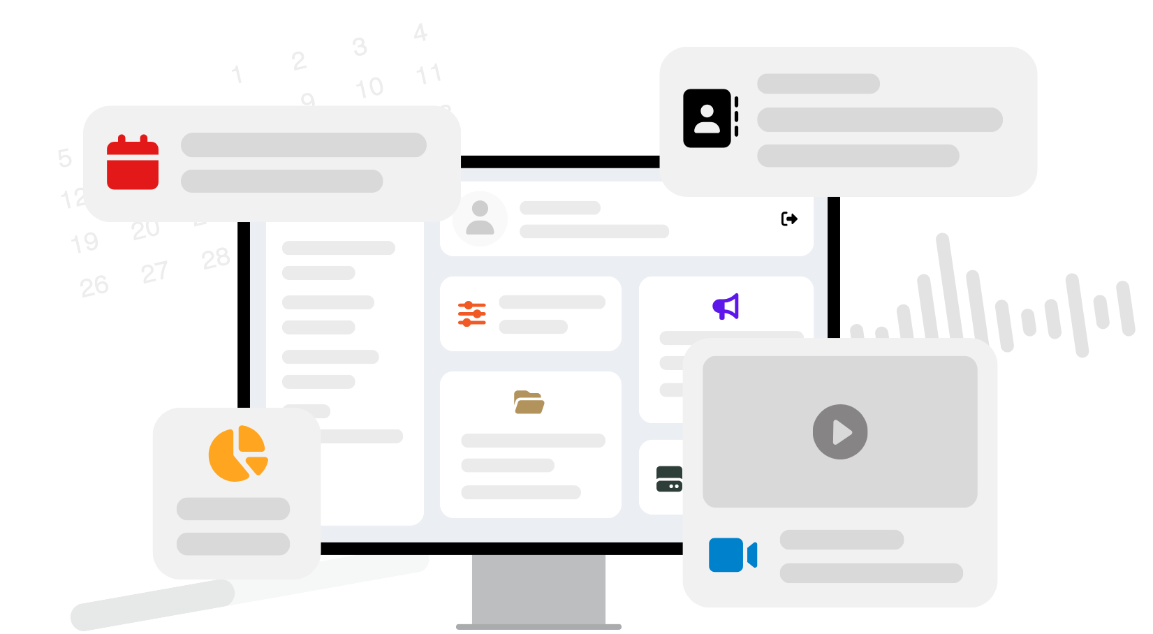 Computer, Tablet, and Phone